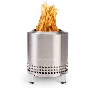 Stainless Steel Alcohol Burner Fire Pit - Silver